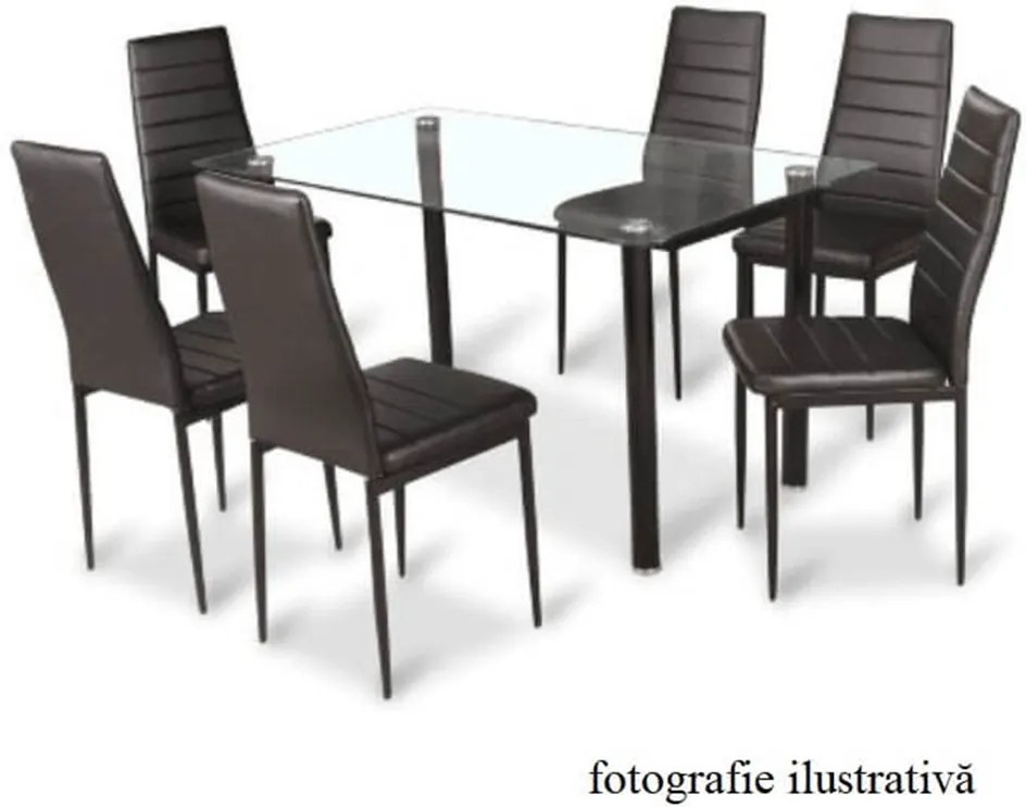 Scaun, piele eco gri deschis/metal gri, COLETA NOVA