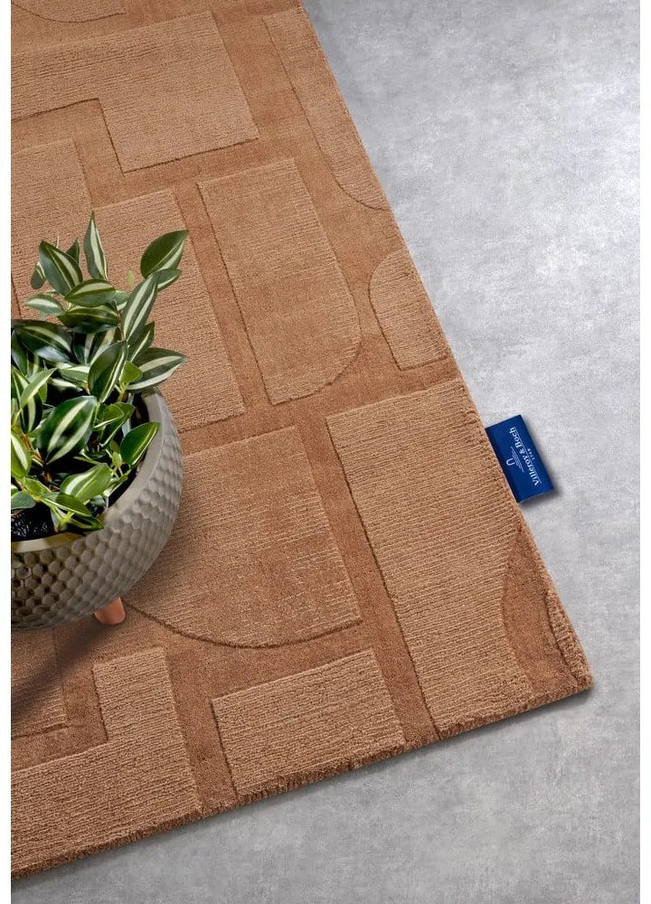 Covor tip traversă maro țesut manual din lână 80x250 cm Alexis – Villeroy&amp;Boch