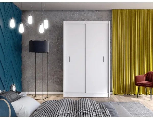 Șifonier cu uși culisante SAPHIRA 150x215 cm alb