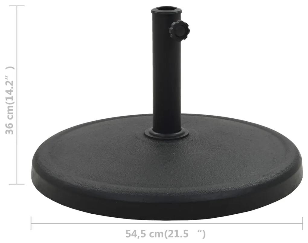 Suport umbrela de soare, negru, 19 kg, polirasina, rotund Rotund, 19 kg