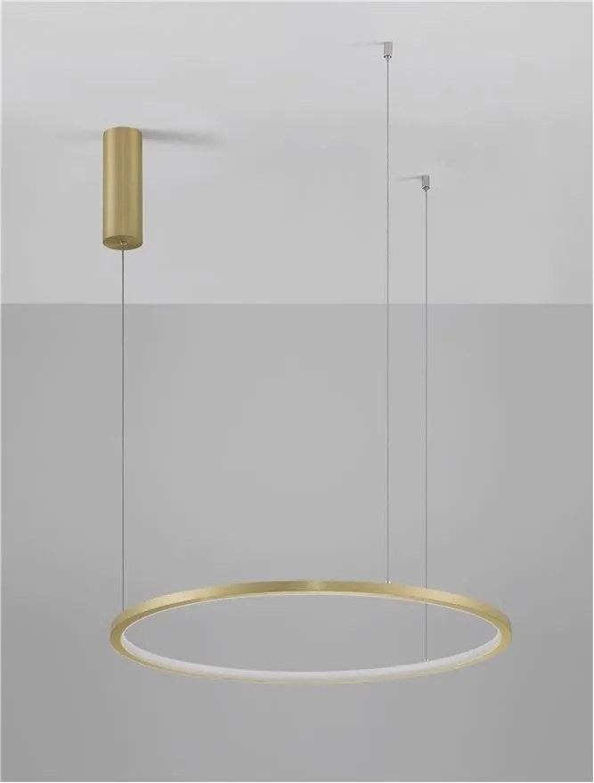 Lustra LED suspendata design modern circular TARQUIN D-60cm aurie
