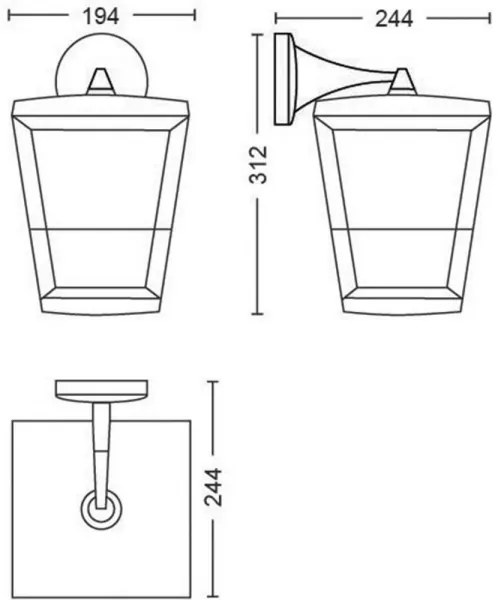 Philips - LED RGB Aplică perete exterior Hue ECONIC LED/15W/230V IP44