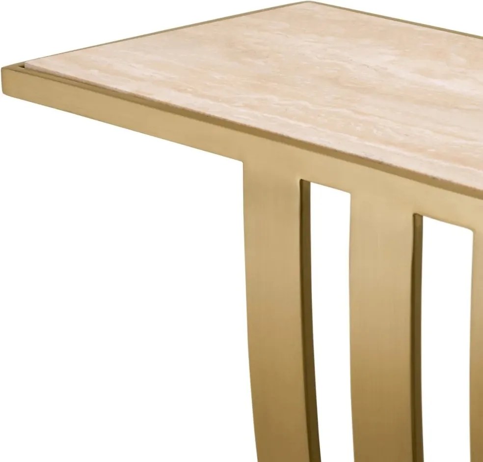 Consola eleganta cu blat din travertin Beau Deco
