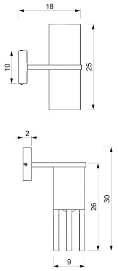 Aplică MALM 1xE27/60W/230V
