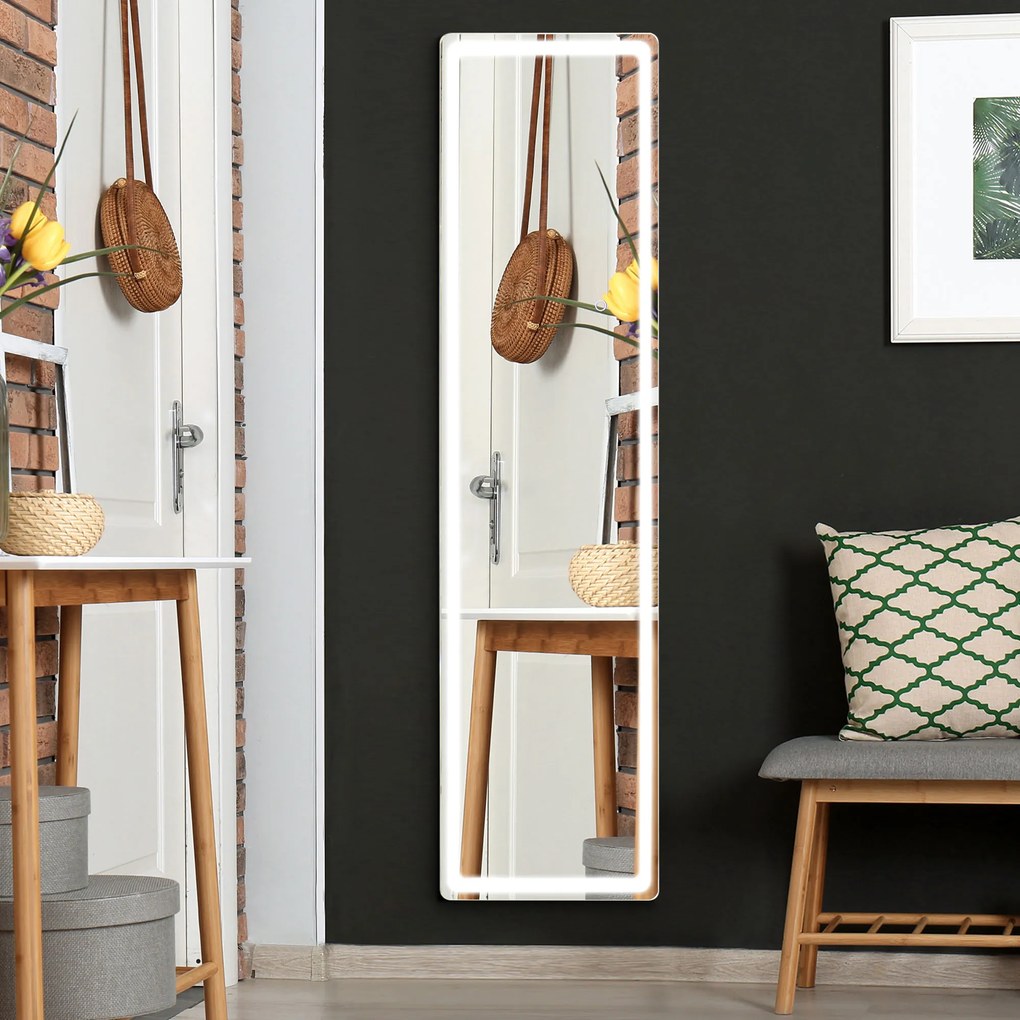 HOMCOM Măgic pe suport sau pe perete intensitate și culoare reglabile cu telecomandă 40 x 37 x 157,5H cm argintiu | Aosom Romania