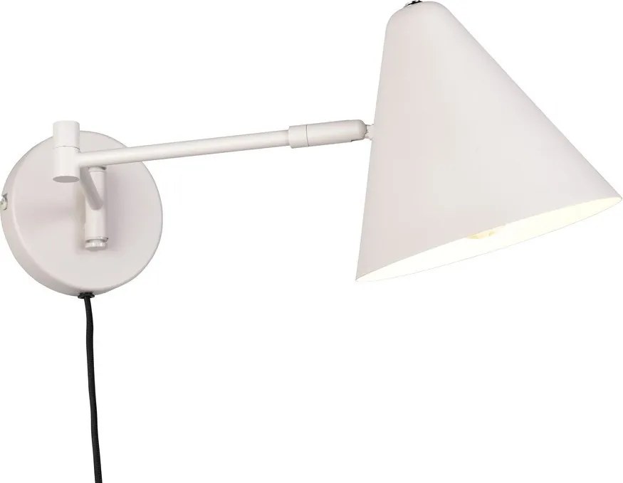 Aplică de perete fildeș cu structură flexibilă cu alimentare la priză ø 15 cm Cosima – Trio