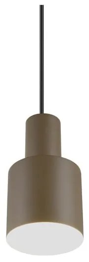 Lustră maro închis cu abajur din metal ø 12 cm Agudo – Trio