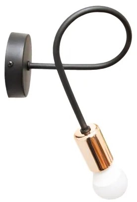 Aplică perete TUBE 1xE27/15W/230V negru