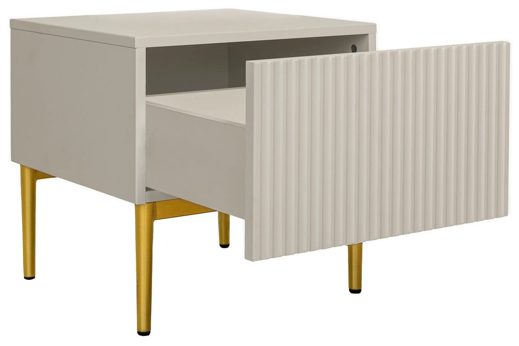 Set noptiere Nicole 46 cm - cașmir / picioare aurii