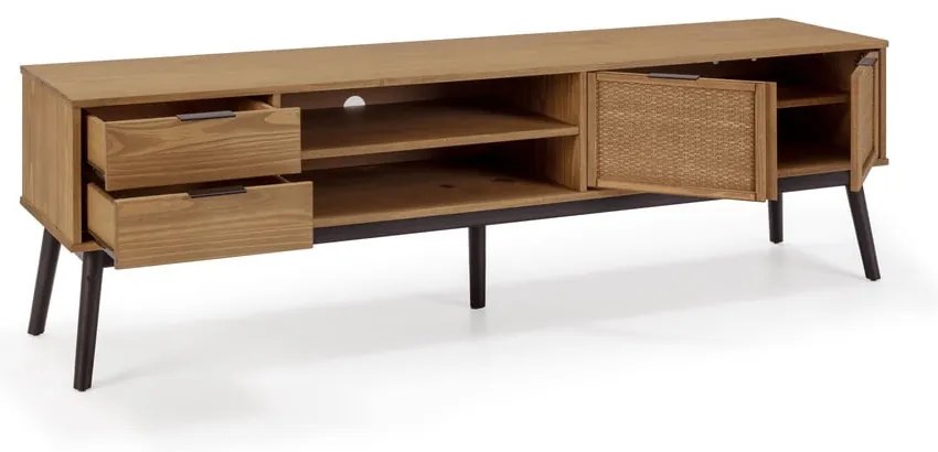 Comodă TV din lemn de pin 180x52 cm Natasha – Marckeric