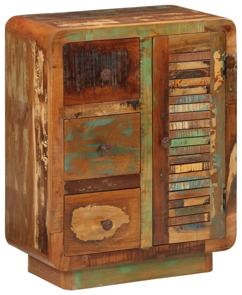 vidaXL Dulap cu 3 uși, 55x30x70 cm, lemn masiv reciclat