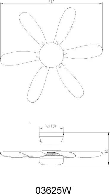 Lustra LED cu Ventilator si telecomanda DELORES alb