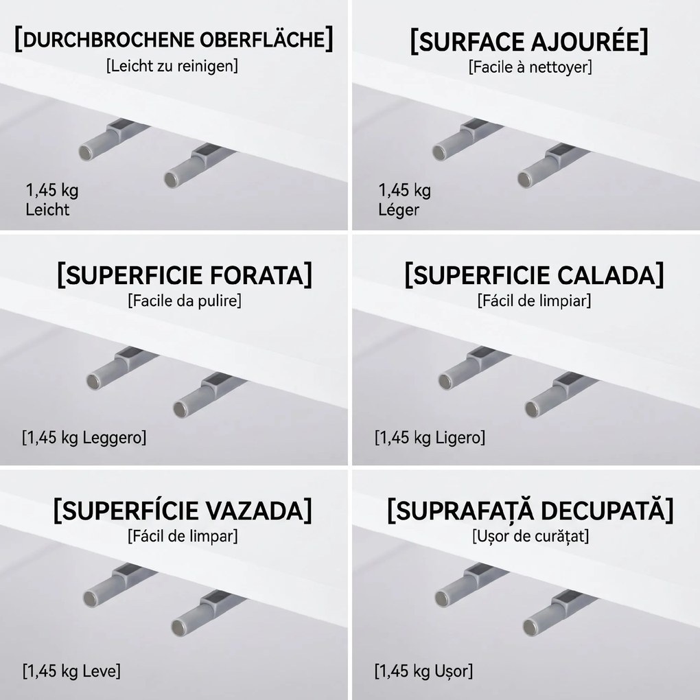 HOMCOM Bufet Modern cu 2 Dulapuri și 3 Rafturi, Mobilier Multifuncțional din Lemn, 107x40x80 cm, Alb | Aosom Romania