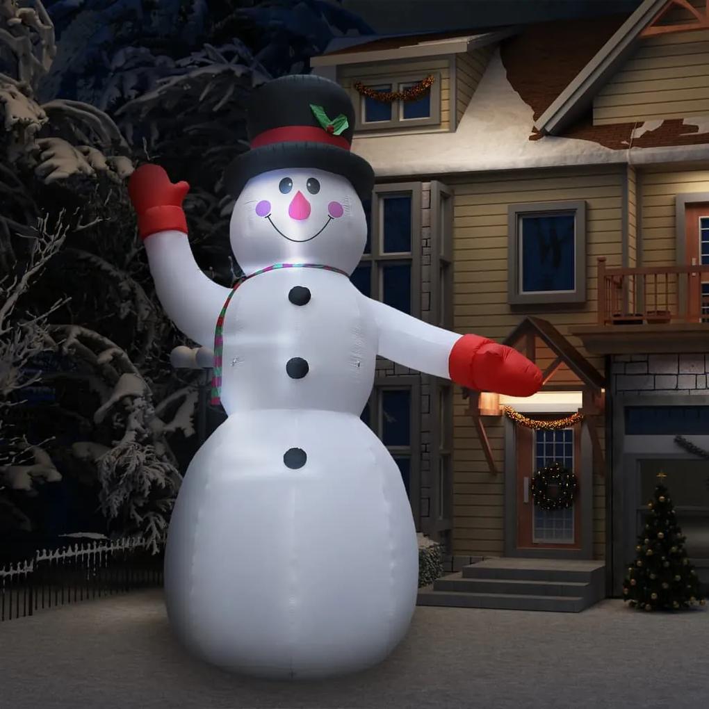 vidaXL Om de zăpadă gonflabil pentru crăciun cu led, ip44, 450 cm, xxl