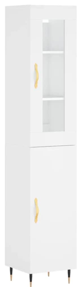 3199153 vidaXL Dulap înalt, alb, 34,5x34x180 cm, lemn prelucrat