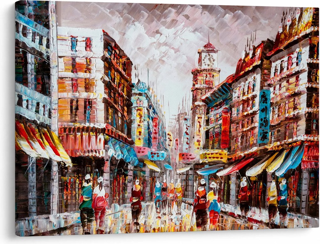Tablou - Hong Kong, pictură în ulei (70x50 cm)