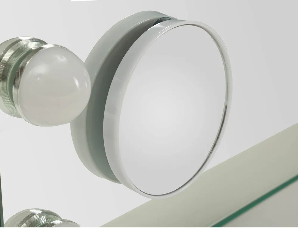 Oglindă de perete cu led/cu raft 55x43 cm Hollywood – Mauro Ferretti