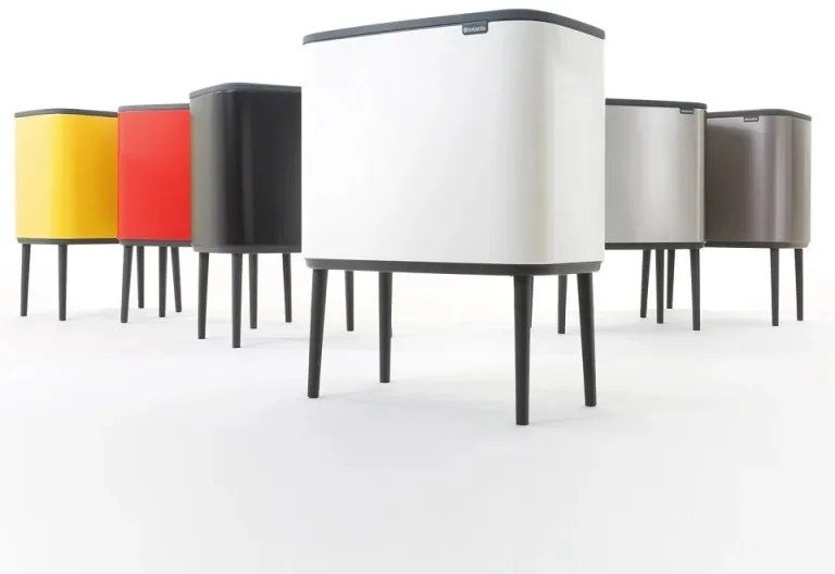 Coș Brabantia Bo Touch 651113, 11+23 l, Deschidere lină și silențioasă, Deschidere mare, Gri