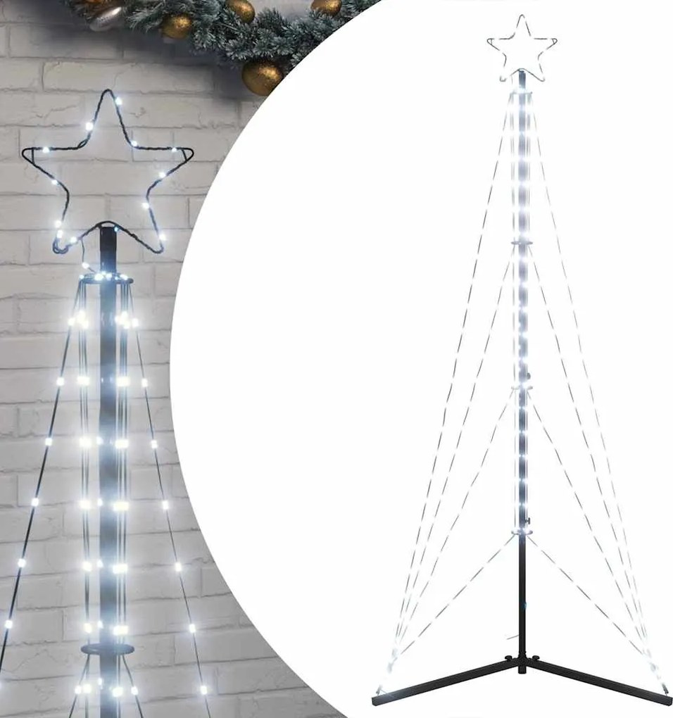 vidaXL Pom de Crăciun LED 363 LED-uri Alb Rece 182 cm