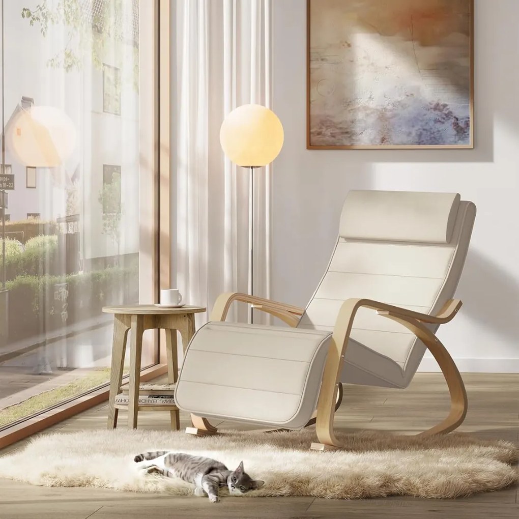 Scaun balansoar SWING, capacitate max. 150kg, 67x115x91cm, bej Jurhan