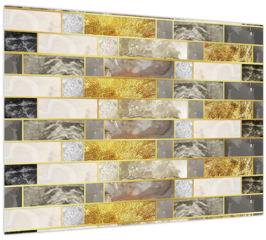 Tablou pe sticlă - Decor cu texturi (70x50 cm)