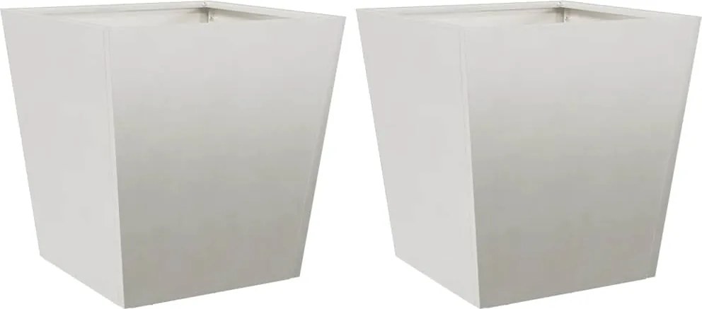 vidaXL Jardiniere grădină, 2 buc., 40x40x40 cm, oțel inoxidabil