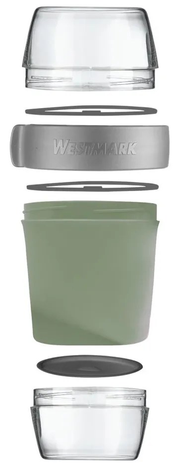 Recipient pentru alimente din trei piese Westmark,1150 ml, verde mentă, L