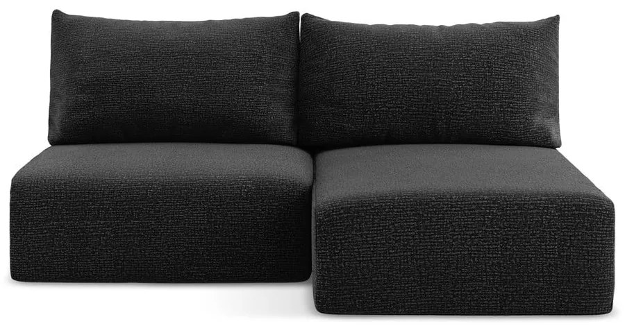 Colțar negru extensibil/cu spațiu de depozitare (cu colț pe partea dreaptă) Kalena – Makamii