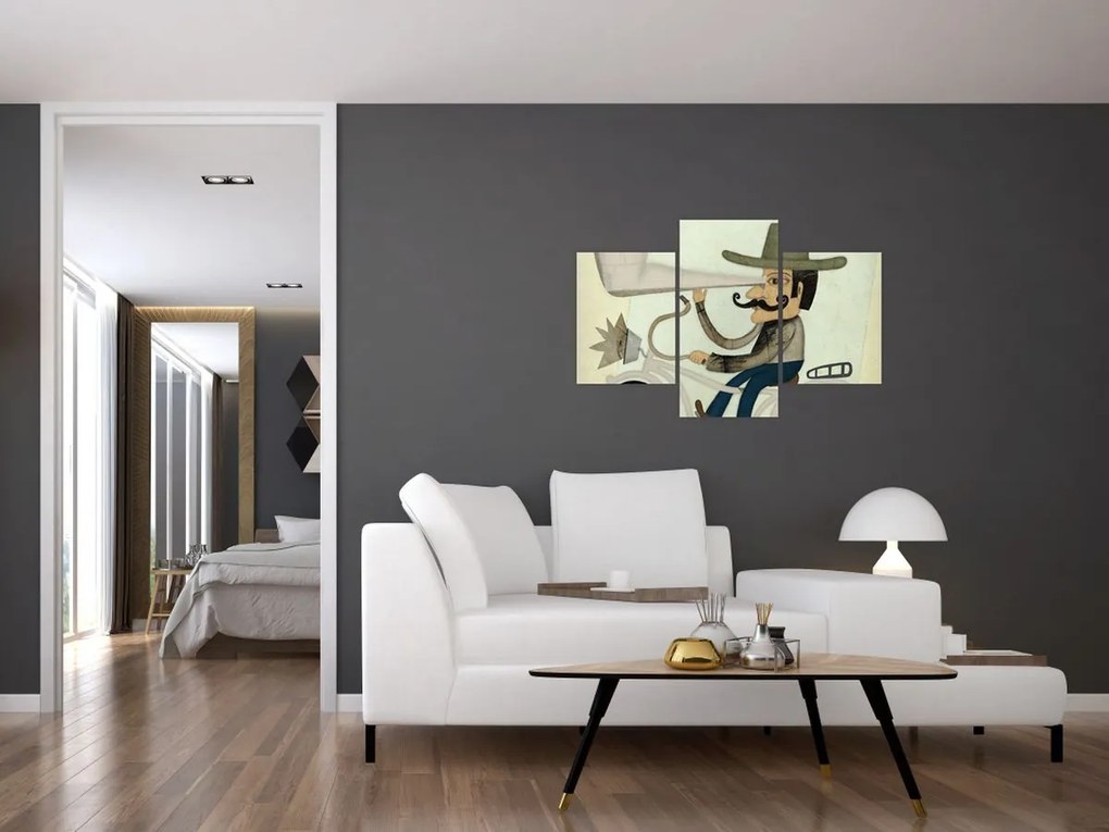 Tablou - Astronom pe bicicletă (90x60 cm)