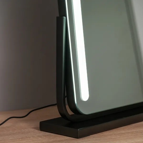 Brilagi -LED Oglindă de machiaj reglabilă CALIFORNIA LED/22W/230V 58x43 cm neagră