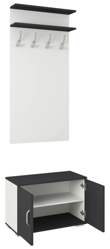 Cuier Como, Antracit/Alb, L 66 cm