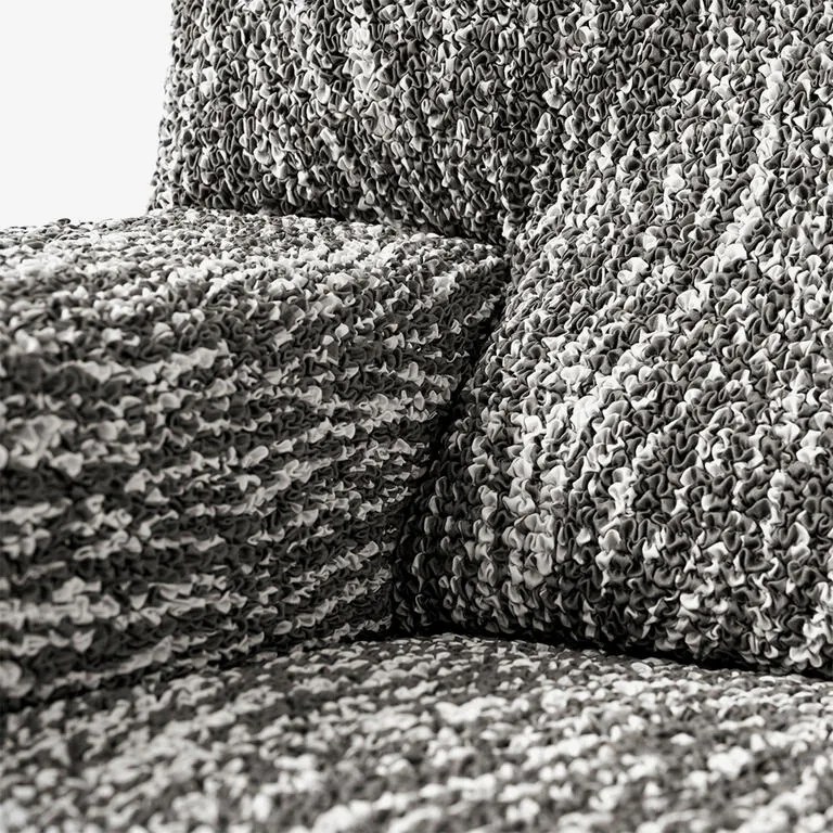 Huse bielastice UNIVERSO NOU dungi alb-negru fotoliu cu manere de lemn (l. 40 - 70 cm)