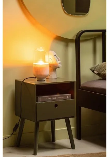 Lampă de masă ASEL 1xE27/25W/230V marmură alb