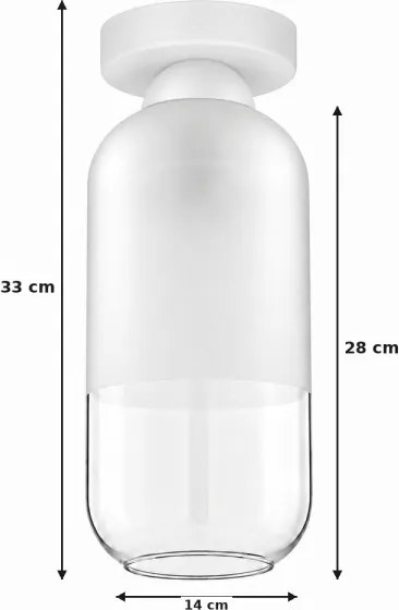 BRILAGI - Plafonieră LED RETRO GLASS 1xE27/60W/230V Ø 14 cm albă