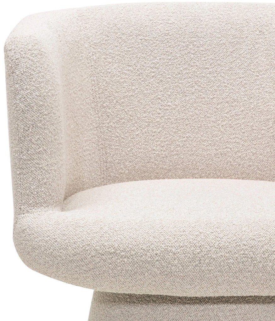 Fotoliu design rotativ YATO, crem