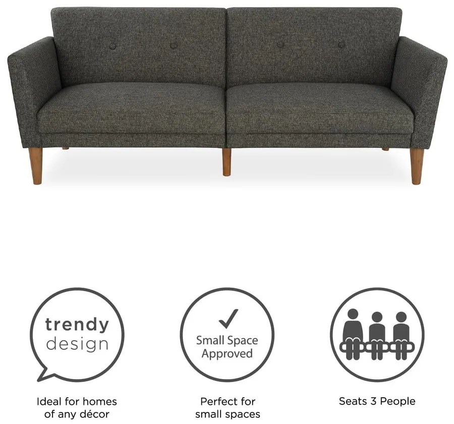 Canapea extensibilă gri 205 cm Regal - Novogratz