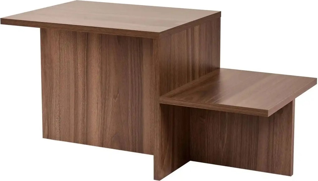 Masuta cafea HARMONY, nuc, PAL, 80x40x40 cm