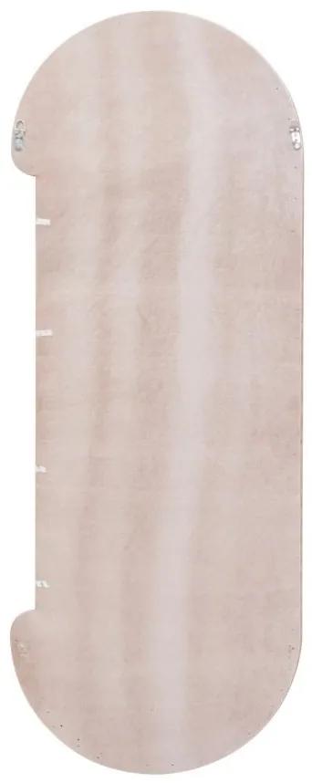 Oglinda decorativa roz din MDF si textil, 160 x 60 x 7 cm, Chantal Mauro Ferreti