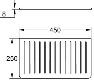 GROHE 40872K00 - Tavă de scurgere ceramică 450 x 250 mm, neagră