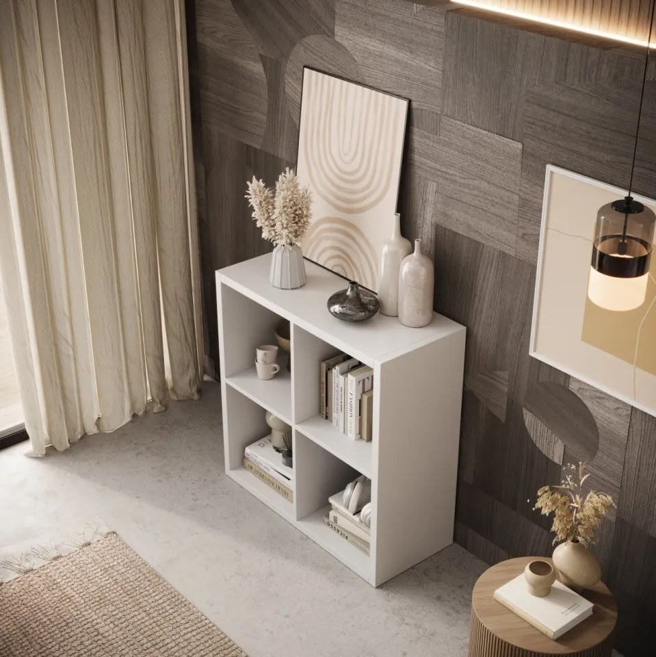 Bibliotecă, 77x77 cm, Cleo III, ADRK Furniture (Culoare: Sonoma)