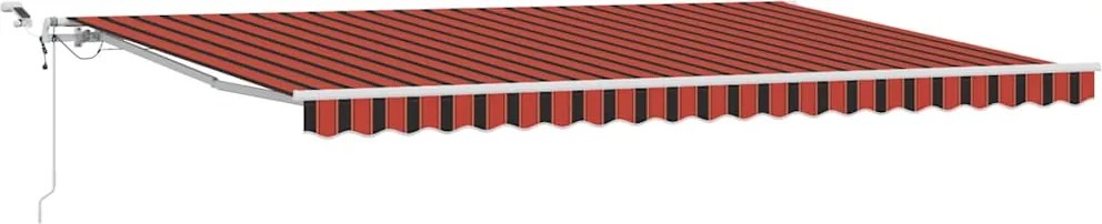 vidaXL Cortina Retractabilă Portocalie și maro 500 × 300 cm