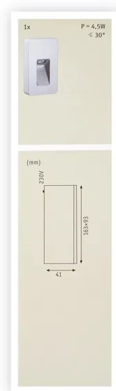Paulmann  93825 - LED/2,4W IP44 Aplică perete exterior SPECIAL LINE 230V
