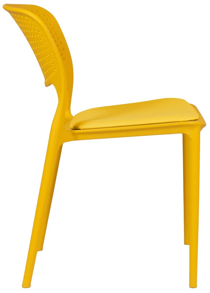 TODO Galben cu pernă galbenă - SCAUN MODERN PENTRU BUCĂTĂRII, GRĂDINI, CAMERE DE CAFEA (FIXE)