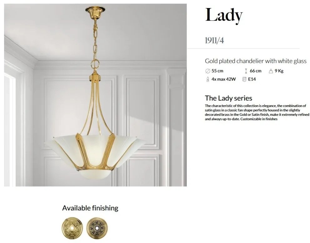 Lustra suspendata LUX design clasic realizata manual Lady