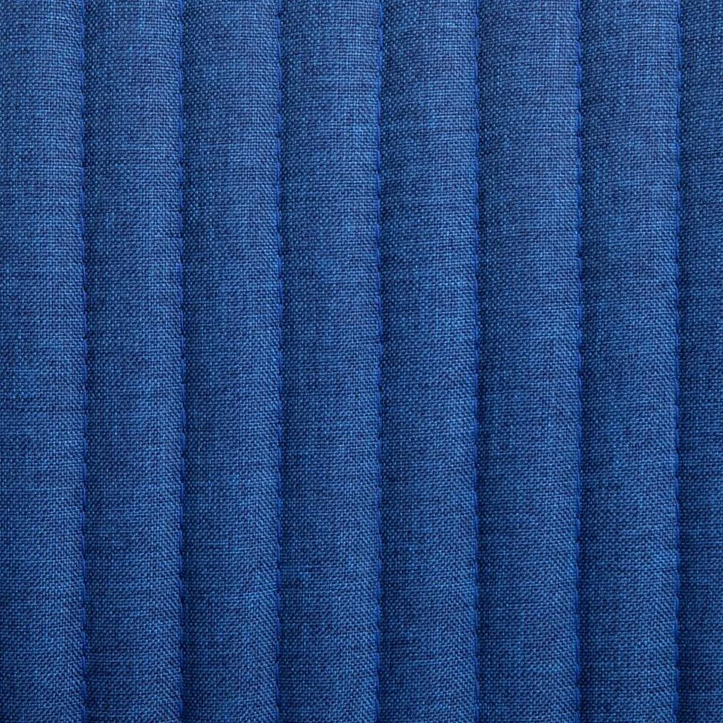 Scaune de bucatarie, 4 buc., albastru, material textil 4, Albastru