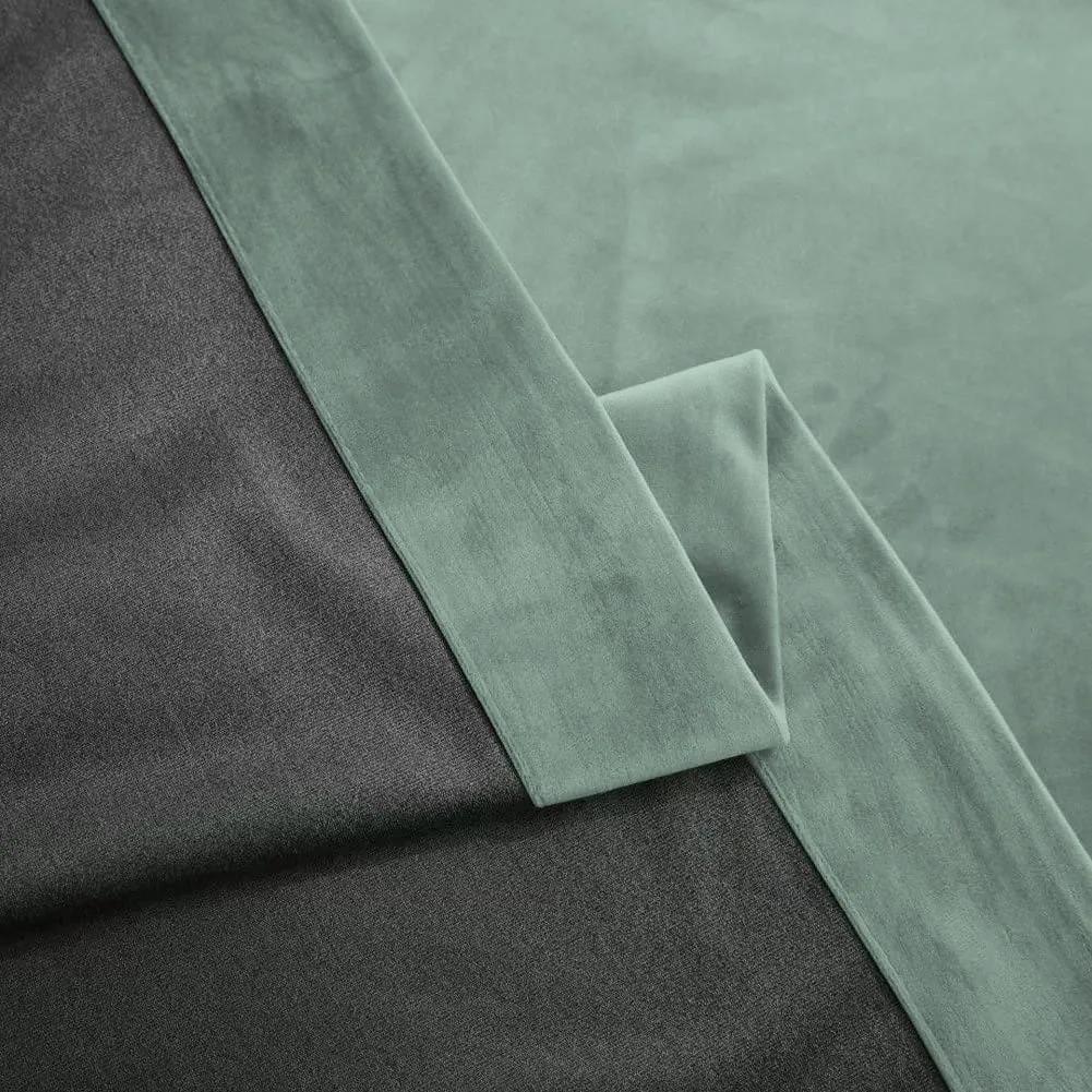 Set draperie din catifea blackout cu rejansa transparenta cu ate pentru galerie, Madison, densitate 700 g/ml, Opal, 2 buc