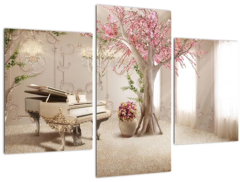 Tablou - Interior de vis cu pian (90x60 cm)