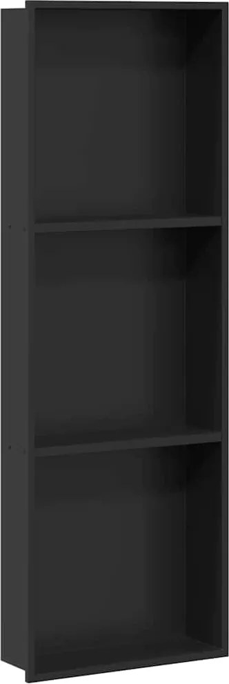 vidaXL Nisă de Duș Negru 92 x 32 x 10 cm Oţel inoxidabil