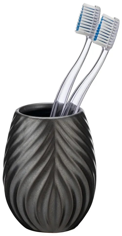 Suport pentru periuța de dinți gri antracit din ceramică Idro – Wenko