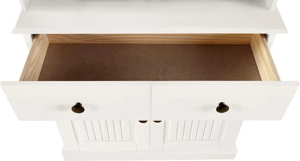 Vitrină albă din lemn de pin 181x34 cm Mille – Støraa